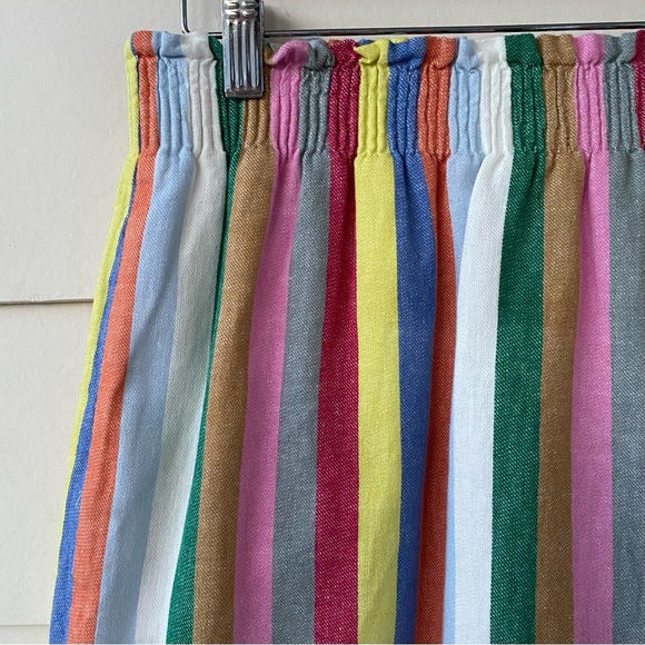 J. CREW • Linen Multicolor Striped Knit Skirt size 8 - Picture 4 of 16